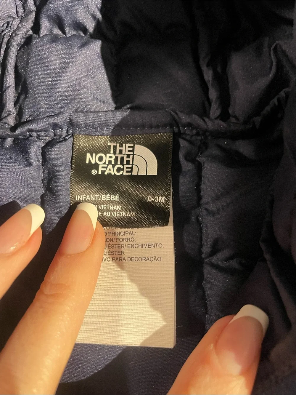 The North Face Boys' Blue and Navy Hooded Puffer Jacket
